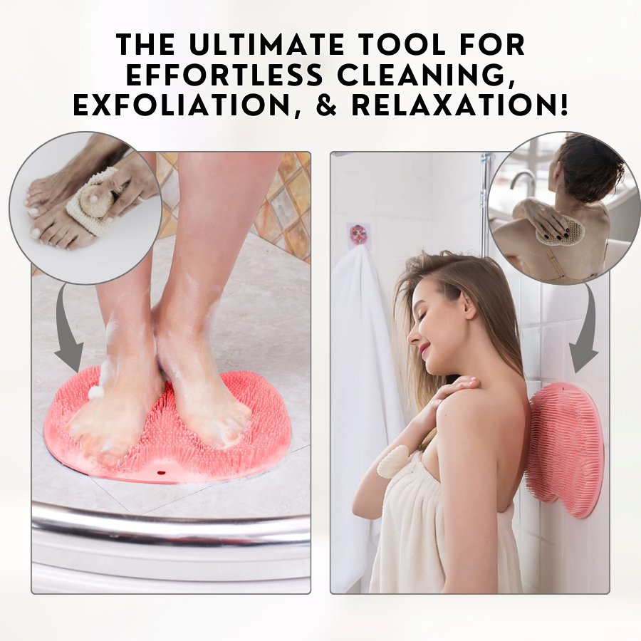Shower -🅻🅸🅼🅸🆃🅴🅳 30% 🅳🅸🆂🅲🅾🆄🅽🆃🆂- Foot & Back Scrubber Massage Pad