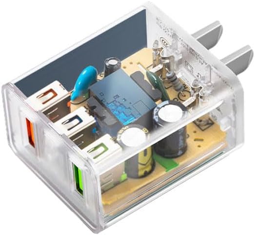 NOWORDUP® Transparent Intelligent QC4.0 Adapter (2/3/5 Ports)