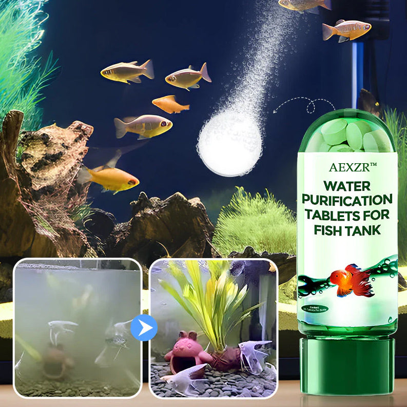 AEXZR™ Powerful Aquarium Ⓒⓡⓨⓢⓣⓐⓛ Ⓒⓛⓔⓐⓡ Water Purification Tablet