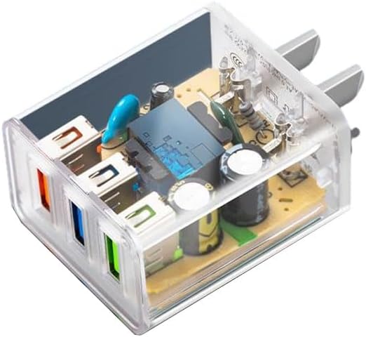 NOWORDUP® Transparent Intelligent QC4.0 Adapter (2/3/5 Ports)