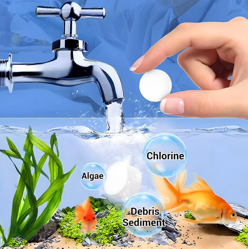 AEXZR™ Powerful Aquarium Ⓒⓡⓨⓢⓣⓐⓛ Ⓒⓛⓔⓐⓡ Water Purification Tablet