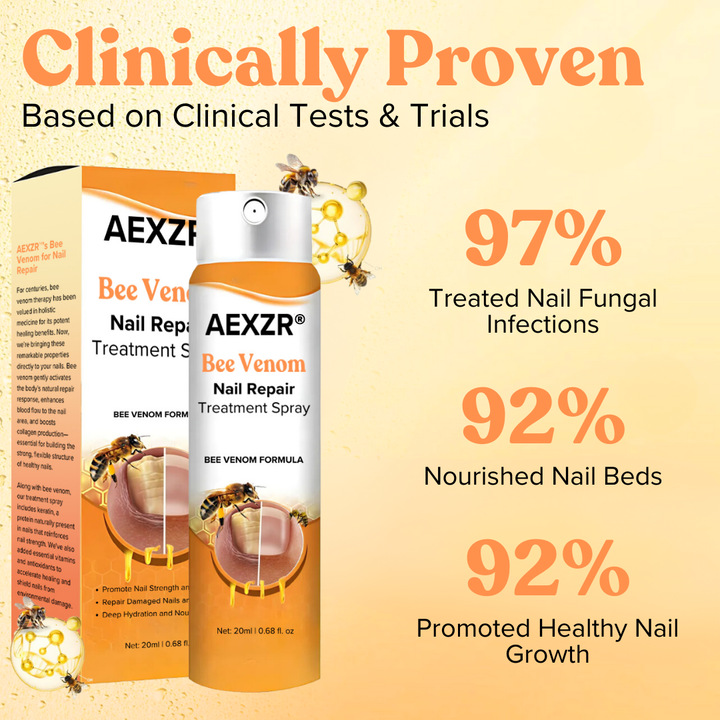 🔥Hot Sales - 50% OFF🔥AEXZR® Bee Venom Nail Repair Treatment Spray