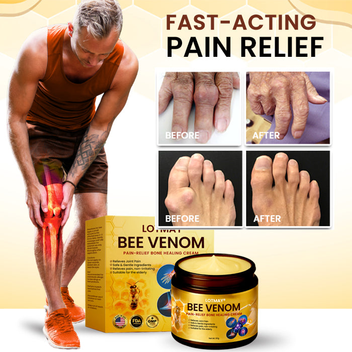 🔥LAST 33 PCS LEFT🌿 LOTMAY® Bee Venom Pain-Relief Bone Healing Cream (5𝟘% 𝕆𝔽𝔽 𝗘𝗡𝗗𝗦 𝗜𝗡 𝟭𝟬 𝗠𝗜𝗡𝗨𝗧𝗘𝗦)