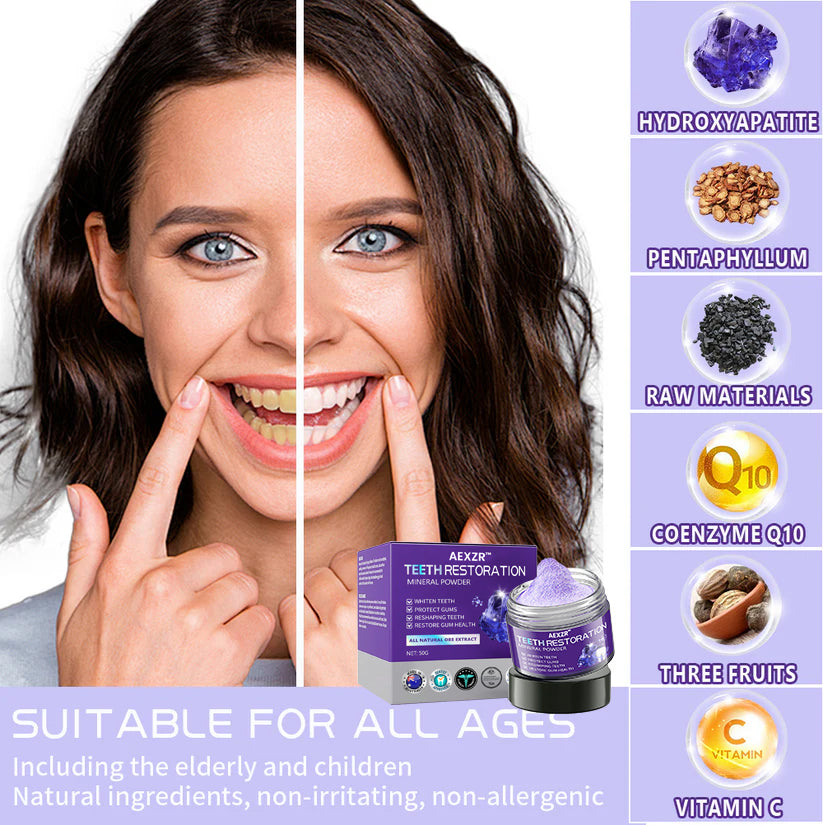 AEXZR™ Teeth Restoration Mineral Powder - 🦷 Restore, Repair, Smile Brighter!😁