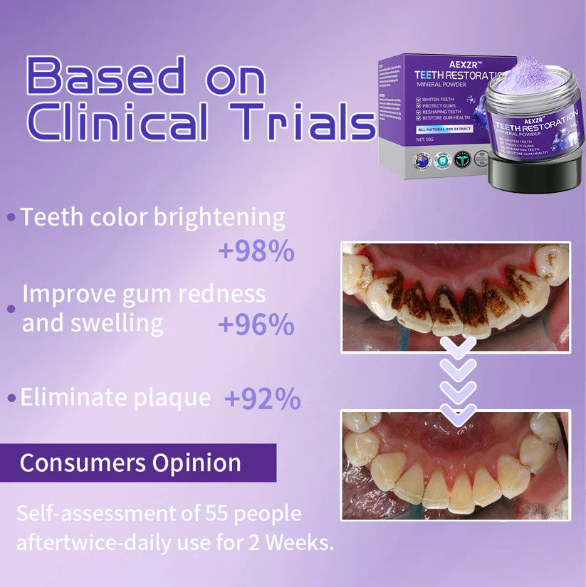 AEXZR™ Teeth Restoration Mineral Powder - 🦷 Restore, Repair, Smile Brighter!😁