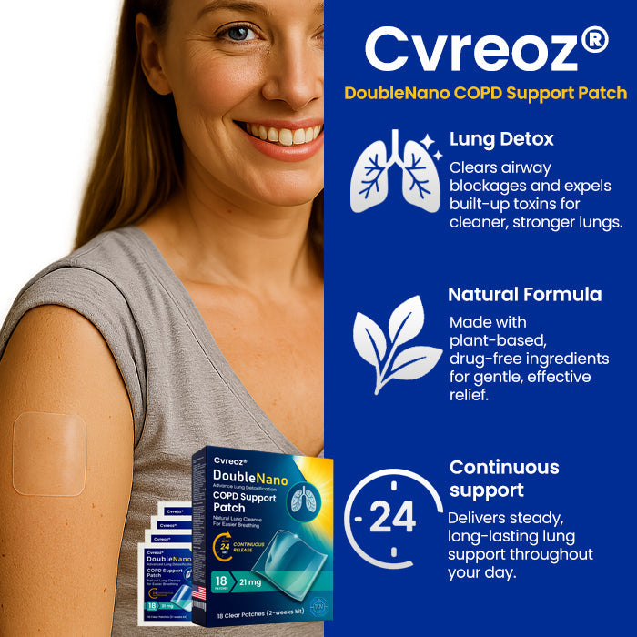 The FDA-Approved Solution🔥Cvreoz® DoubleNano COPD Support Patch - Already sold over 300,000 units worldwide✅