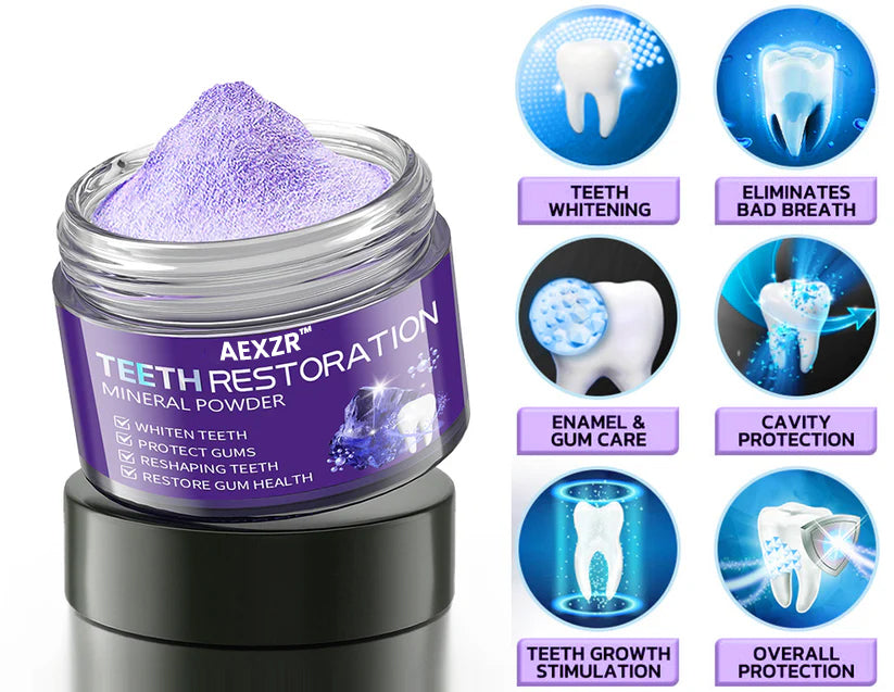 AEXZR™ Teeth Restoration Mineral Powder - 🦷 Restore, Repair, Smile Brighter!😁