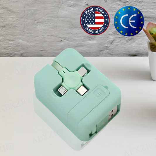 AEXZR® Three-in-One Charging Cable Roll 🅻🅸🅼🅸🆃🅴🅳 🅳🅸🆂🅲🅾🆄🅽🆃🆂 🆄🅿 🆃🅾 7️⃣0️⃣%
