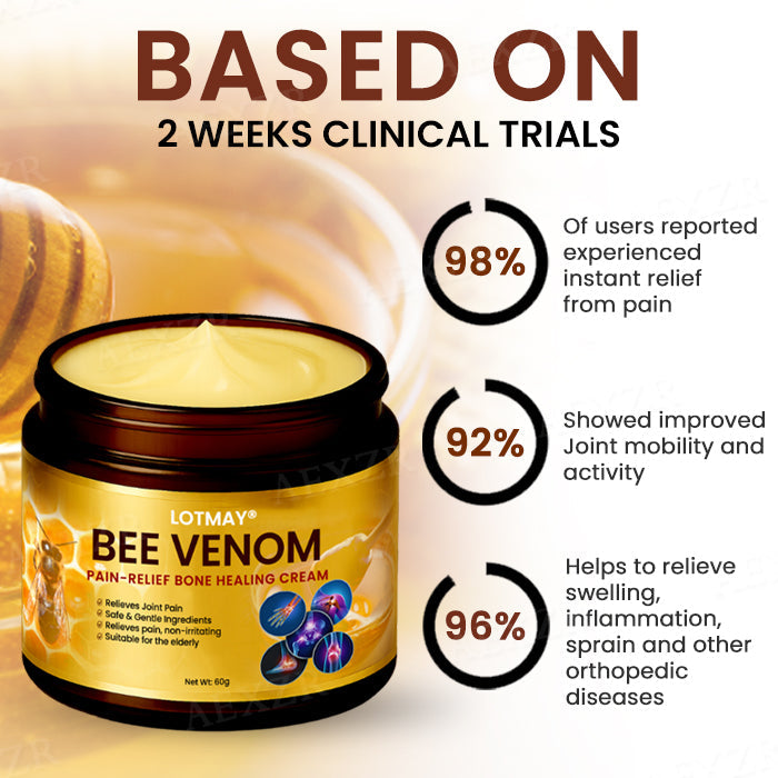 🔥LAST 33 PCS LEFT🌿 LOTMAY® Bee Venom Pain-Relief Bone Healing Cream (5𝟘% 𝕆𝔽𝔽 𝗘𝗡𝗗𝗦 𝗜𝗡 𝟭𝟬 𝗠𝗜𝗡𝗨𝗧𝗘𝗦)