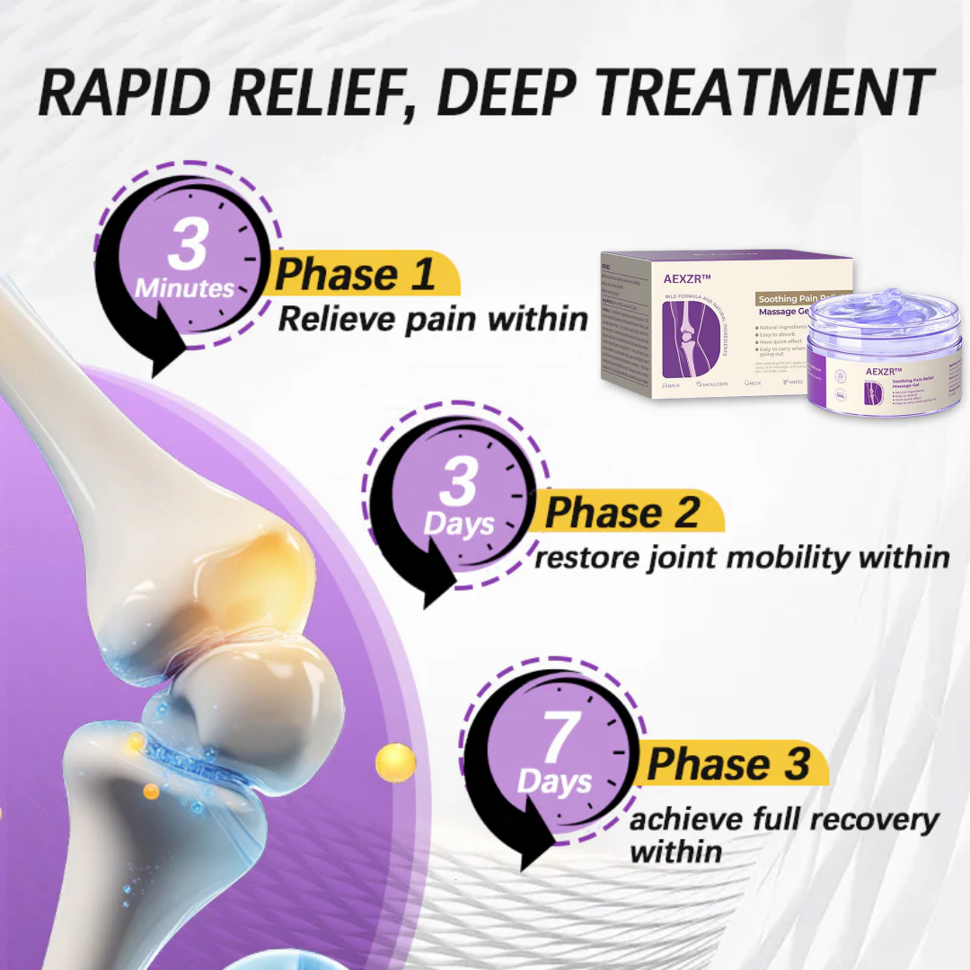 AEXZR™ Turmeric & Emu Oil Arthritis Soothing Pain Relief Massage Gel 👨‍⚕️American Osteopathic Association (AOA) Approved