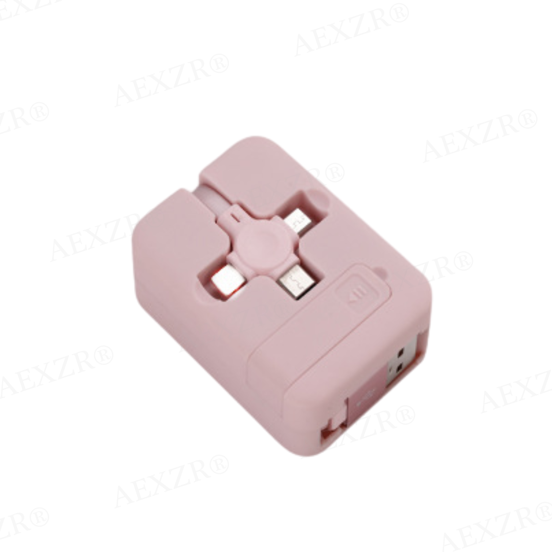 AEXZR® Three-in-One Charging Cable Roll 🅻🅸🅼🅸🆃🅴🅳 🅳🅸🆂🅲🅾🆄🅽🆃🆂 🆄🅿 🆃🅾 7️⃣0️⃣%