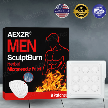 AEXZR® Men SculptBurn  🎉🅻🅸🅼🅸🆃🅴🅳 🆃🅸🅼🅴 🅾🅵🅵🅴🆁🎉 Herbal Microneedle Patch ✅ 𝕊𝕒𝕧𝕖 🇺🇵 𝕥𝕠 7️⃣0️⃣% 𝐄𝐧𝐝𝐬 𝐢𝐧 𝟏𝟎 𝐦𝐢𝐧𝐮𝐭𝐞𝐬❗