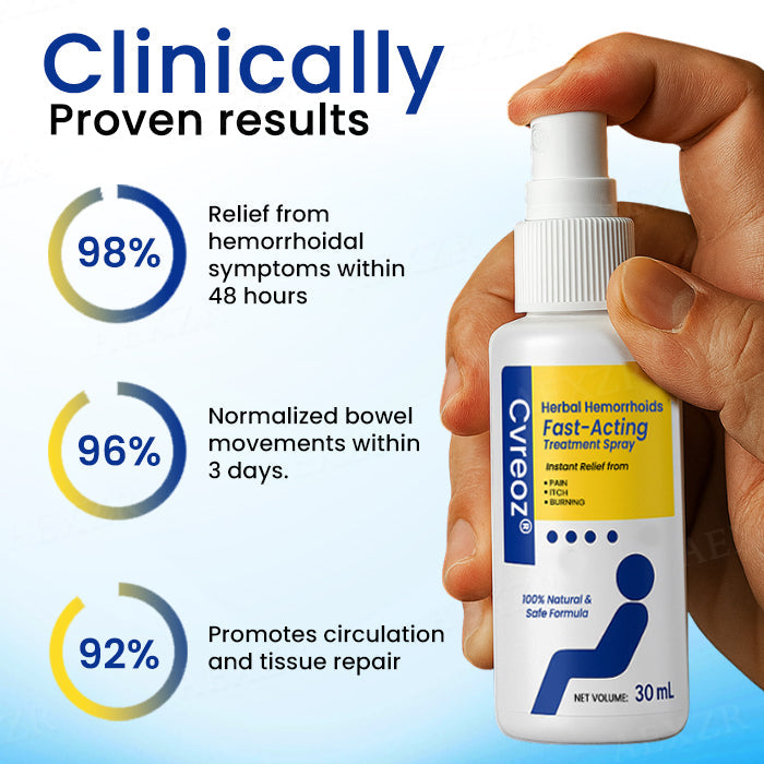 🌟 Official Store | Cvreoz® Herbal Hemorrhoids Fast-Acting Treatment Spray – Your Quick Relief Solution!
