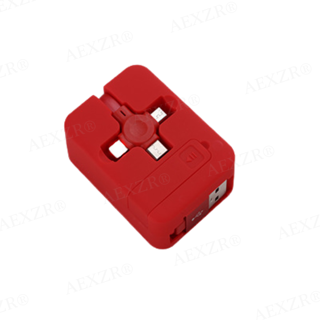 AEXZR® Three-in-One Charging Cable Roll 🅻🅸🅼🅸🆃🅴🅳 🅳🅸🆂🅲🅾🆄🅽🆃🆂 🆄🅿 🆃🅾 7️⃣0️⃣%