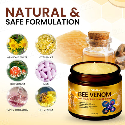 🔥LAST 33 PCS LEFT🌿 LOTMAY® Bee Venom Pain-Relief Bone Healing Cream (5𝟘% 𝕆𝔽𝔽 𝗘𝗡𝗗𝗦 𝗜𝗡 𝟭𝟬 𝗠𝗜𝗡𝗨𝗧𝗘𝗦)