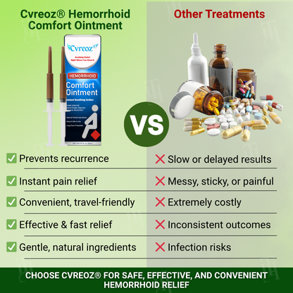 🌿 Official Store | Cvreoz® Hemorrhoid Comfort Ointment ✅ End Your Discomfort—70% Off Today!