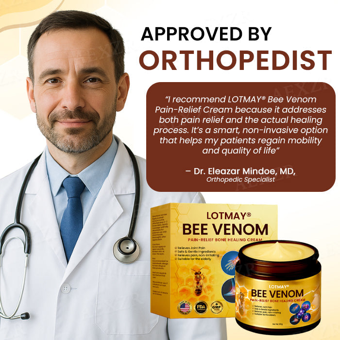 🔥LAST 33 PCS LEFT🌿 LOTMAY® Bee Venom Pain-Relief Bone Healing Cream (5𝟘% 𝕆𝔽𝔽 𝗘𝗡𝗗𝗦 𝗜𝗡 𝟭𝟬 𝗠𝗜𝗡𝗨𝗧𝗘𝗦)
