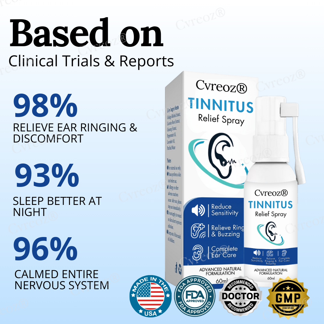 🔥FDA Designated Medical Online Store | 🌿Cvreoz® Tinnitus Relief Spray – Find Your Peace!