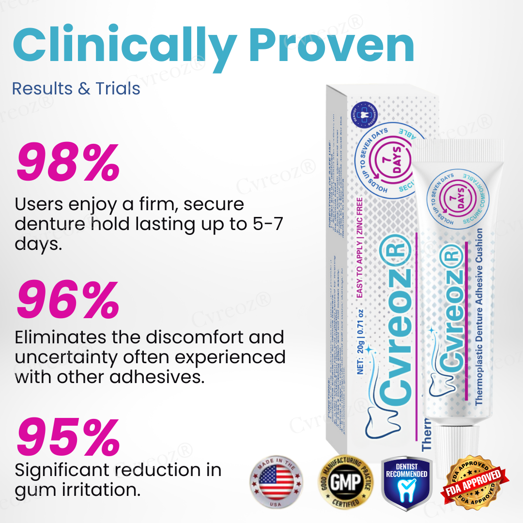 🌟 Official Store | Cvreoz® Thermoplastic Denture Adhesive Cushion🦷 Secure Your Smile with Confidence!